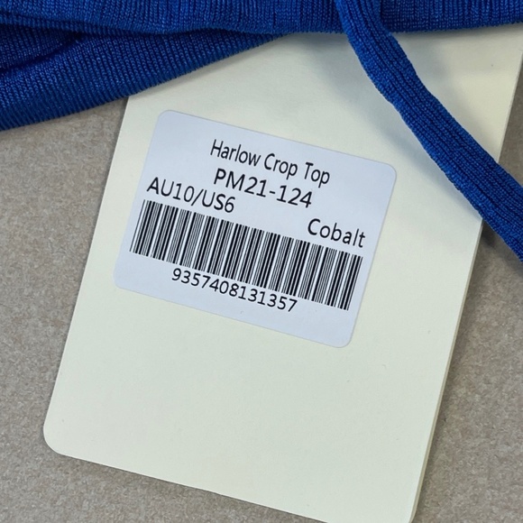 Peppermayo Harlow Crop Top, Cobalt Blue - Size 6 - NWT - Picture 7 of 7